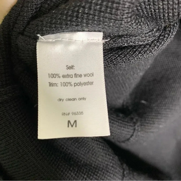 Susana Monaco 100% Super Fine Wool Zip Front Sweater - Picture 3 of 9